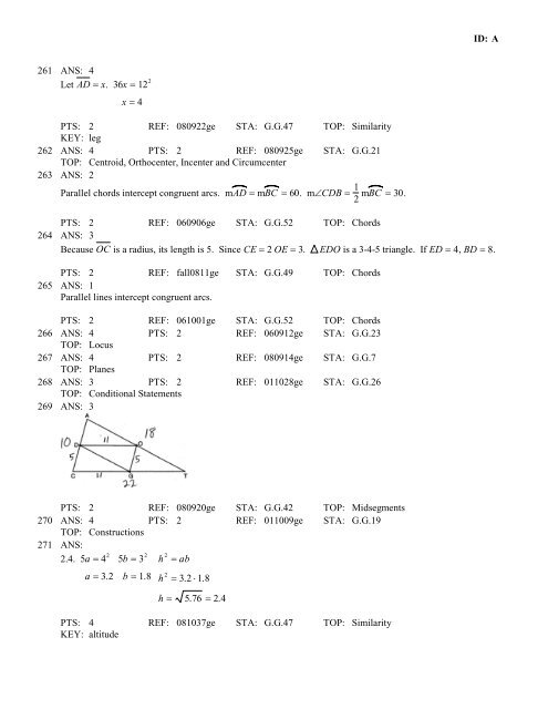 Geometry Regents at Random Worksheets - JMap