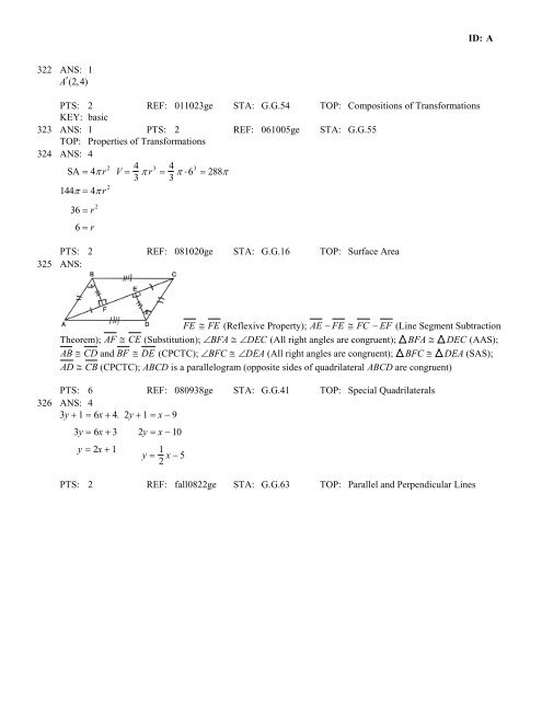 Geometry Regents at Random Worksheets - JMap