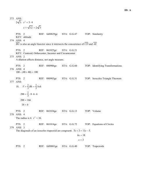 Geometry Regents at Random Worksheets - JMap