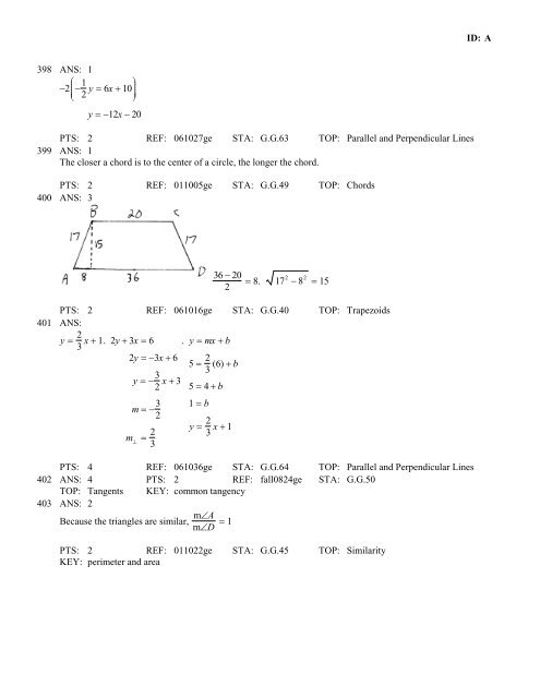 Geometry Regents at Random Worksheets - JMap