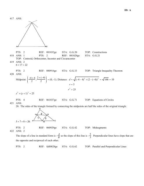 Geometry Regents at Random Worksheets - JMap