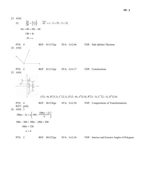 Geometry Regents at Random Worksheets - JMap