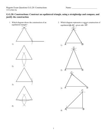 Construct an equilateral triangle, using a straightedge and ... - JMap