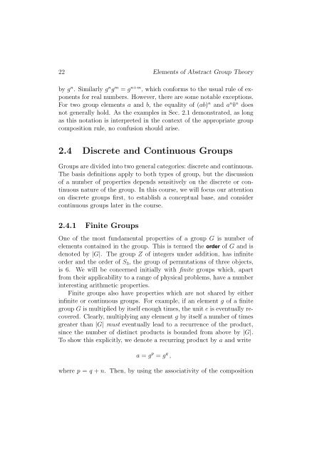 Chapter 2 Elements of Abstract Group Theory