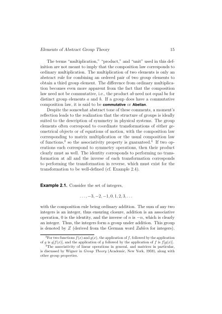 Chapter 2 Elements of Abstract Group Theory