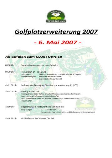 Golfplatzerweiterung 2007 - im Golf Club Teutoburger Wald