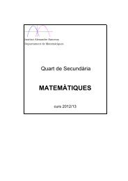 MATEMÀTIQUES - Institut Alexandre Satorras