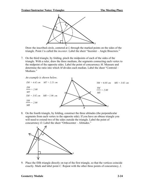 Unit 2 - Triangles Equilateral Triangles