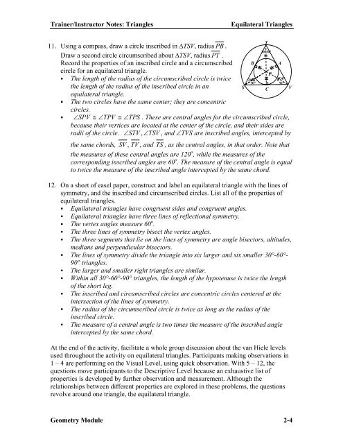 Unit 2 - Triangles Equilateral Triangles