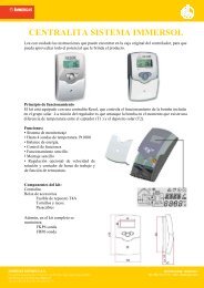 manual centralita sistema immersol