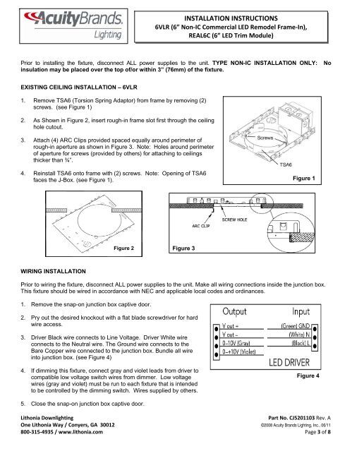 Led Safety Guide LED IMPORTANT SAFETY INSTRUCTIONS - Acuity Brands