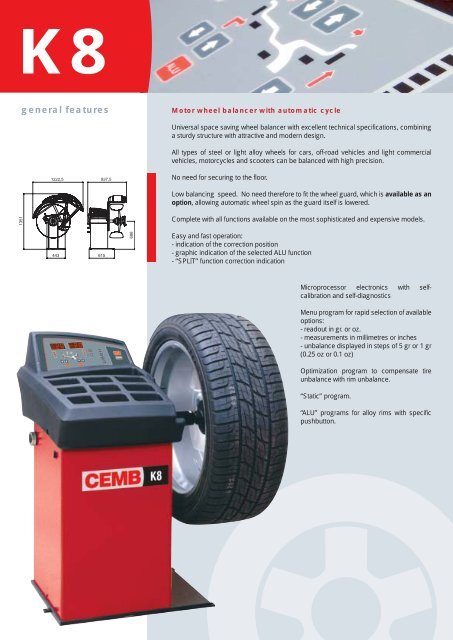 Wheel balancer for cars, light commercial vehicles and - Aesco