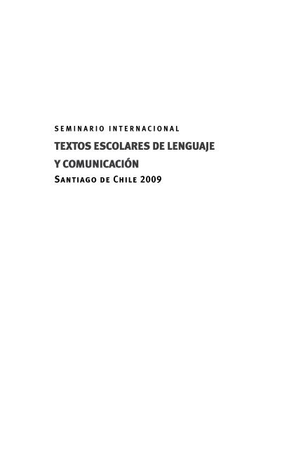 Seminario Internacional sobre textos de ... - Textos Escolares