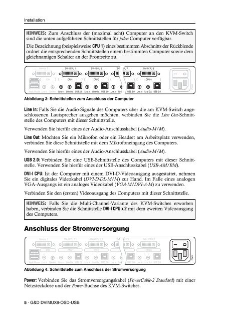 G&D DVIMUX8-OSD-USB - Guntermann und Drunck GmbH