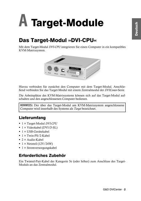 G&D DVICenter - Guntermann und Drunck GmbH