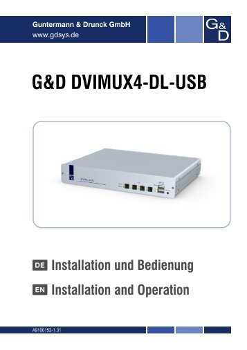 G&D DVIMUX4-DL-USB - Guntermann und Drunck GmbH
