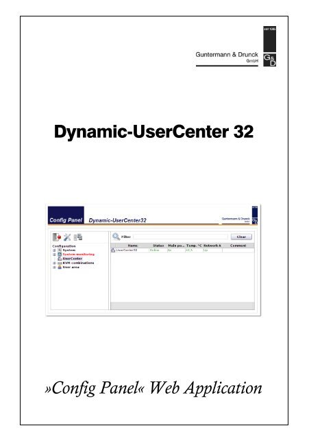 Config Panel - Guntermann und Drunck GmbH