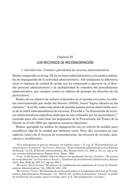 LOS RECURSOS DE RECONSIDERACIÓN - Agustín Gordillo