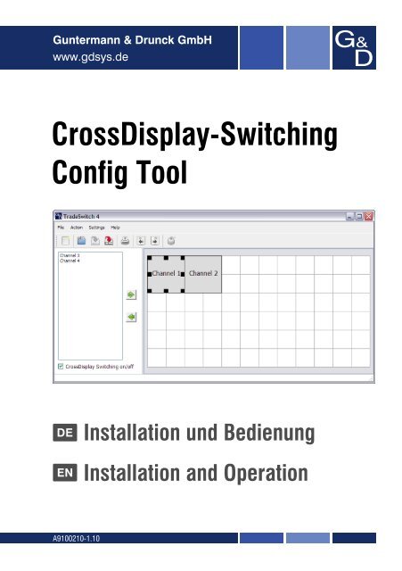 CrossDisplay-Switching Config Tool - Guntermann und Drunck GmbH
