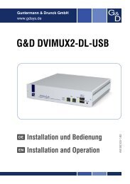 G&D DVIMUX2-DL-USB | Installation und Bedienung - Guntermann ...