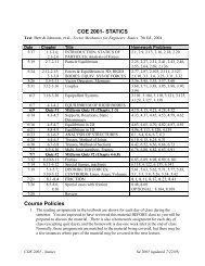 COE 2001 - Statics