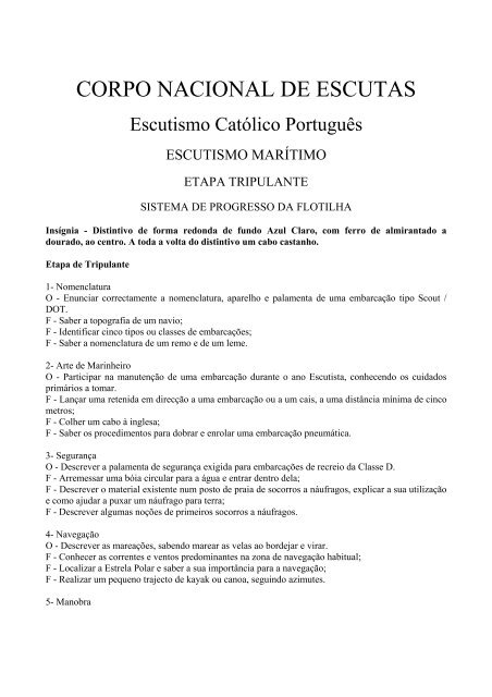 CORPO NACIONAL DE ESCUTAS - Agrupamento 929 - Escuteiros ...