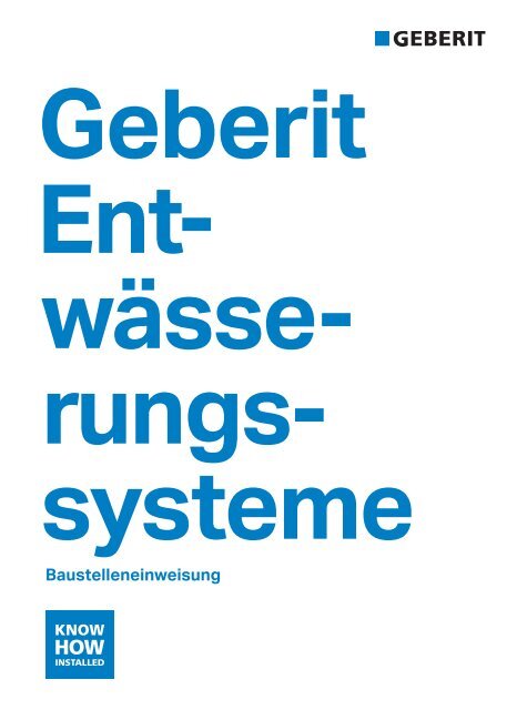 Baustelleneinweisung Geberit