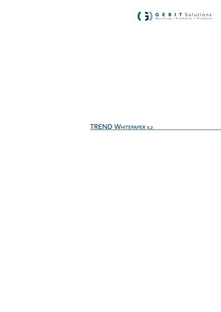 Trend Framework Das Java Framework Fur Gebit Solutions