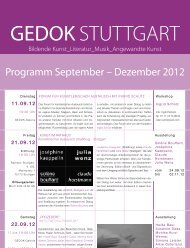 Programm September – Dezember 2012 - GEDOK-Stuttgart