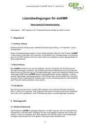 Lizenzbedingungen für sisKMR - GEF Ingenieur AG