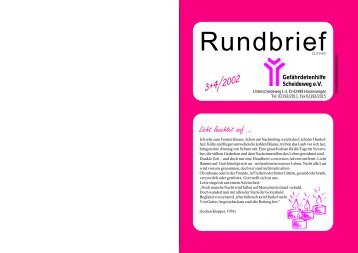 RundbriefG 5949 - Gefährdetenhilfe Scheideweg eV