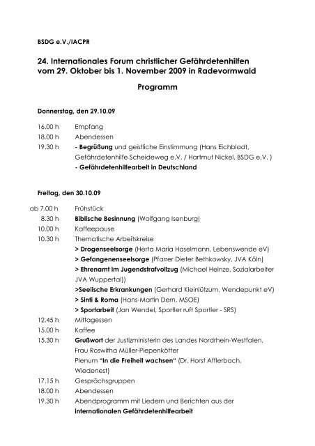 IGF 09 - Programm - Gefährdetenhilfe Scheideweg eV