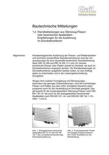 1.4 BTM Wandbeläge - GAIL Architektur-Keramik GmbH
