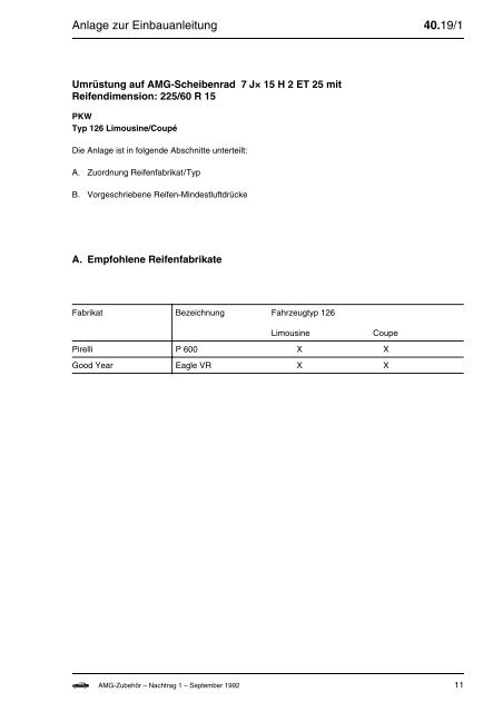 Umrüstung auf Reifen 225/60 R 15 und Scheibenrad 7 J ... - gehner.de