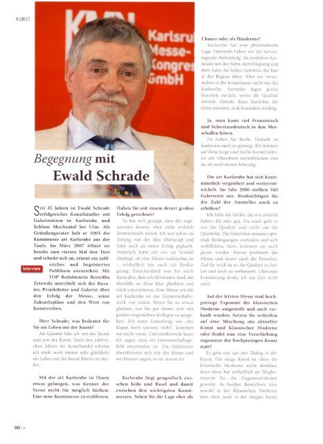 Interview mit Ewald Schrade - Galerie Schrade