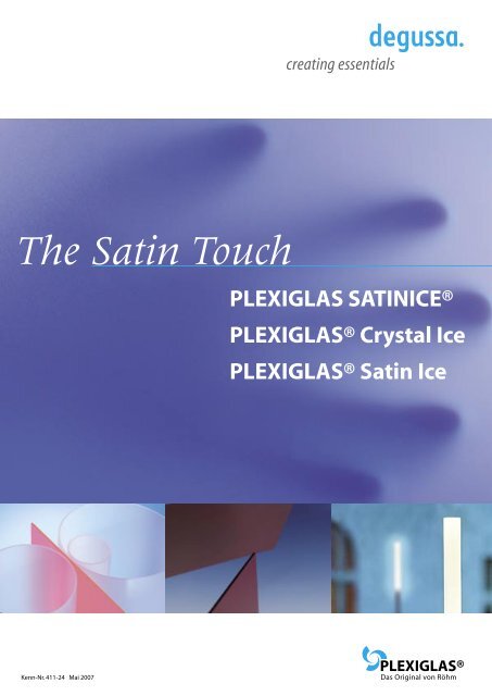 Produktinformation PLEXIGLAS ® GS Satinice