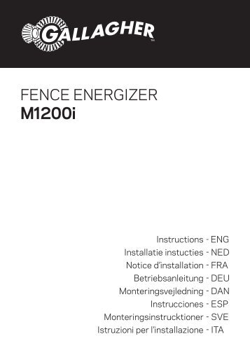 3E2488 M1200i Mains Powered Energizer.indb - Gallagher.eu