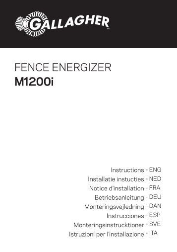 3E2488 M1200i Mains Powered Energizer.indb - Gallagher.eu