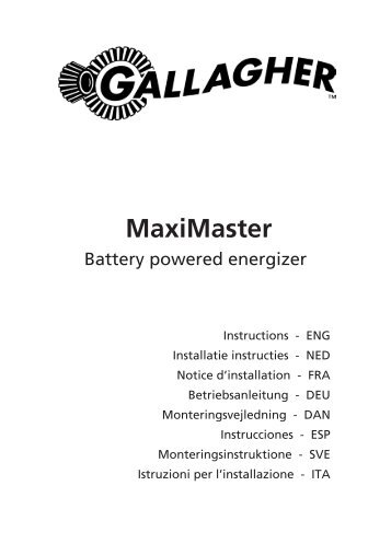 MaxiMaster - Gallagher.eu