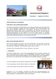 2. Newsletter - Gesamtschule KÃ¶nigsborn