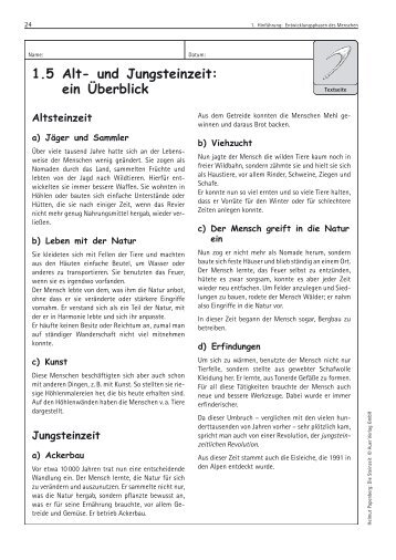 1.5 Alt- und Jungsteinzeit: ein Überblick Aufgabe - Buecher.de