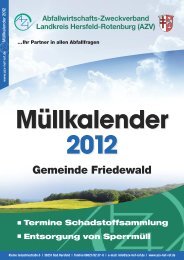 Gemeinde Friedewald Abholtermine 2012