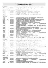 Veranstaltungen 2012 - Gemeinde Friedewald