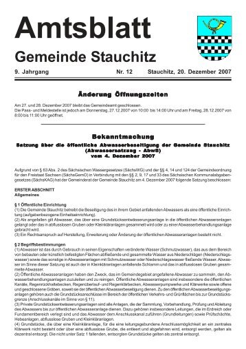 Amtsblatt Gemeinde Stauchitz - Ostrau