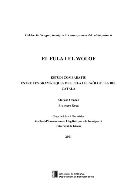 EL FULA I EL WÒLOF - Universitat Oberta de Catalunya