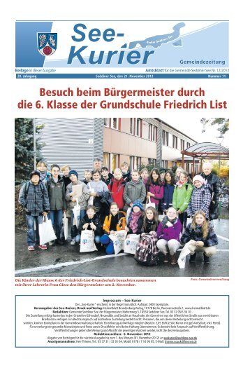 Ausgabe - Nr.11 vom 21. November 2012 - Gemeinde Seddiner See