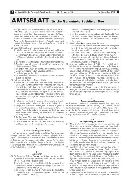 AMTSBLATT für die Gemeinde Seddiner See