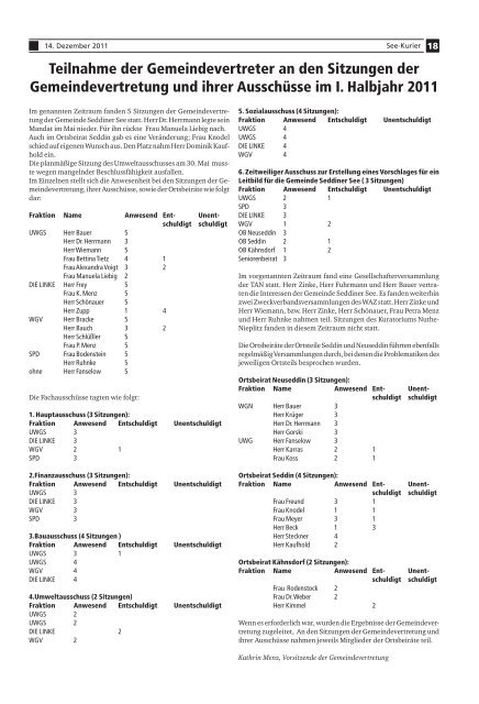 AMTSBLATT für die Gemeinde Seddiner See