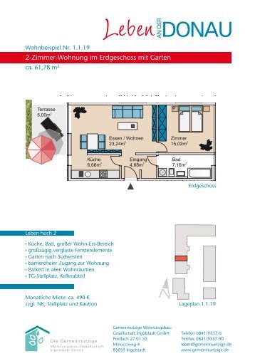 2-Zimmer-Wohnung im Erdgeschoss mit Garten - Gemeinnützige ...