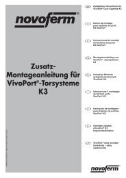 Zusatz- Montageanleitung für VivoPort®-Torsysteme K3 - Novoferm